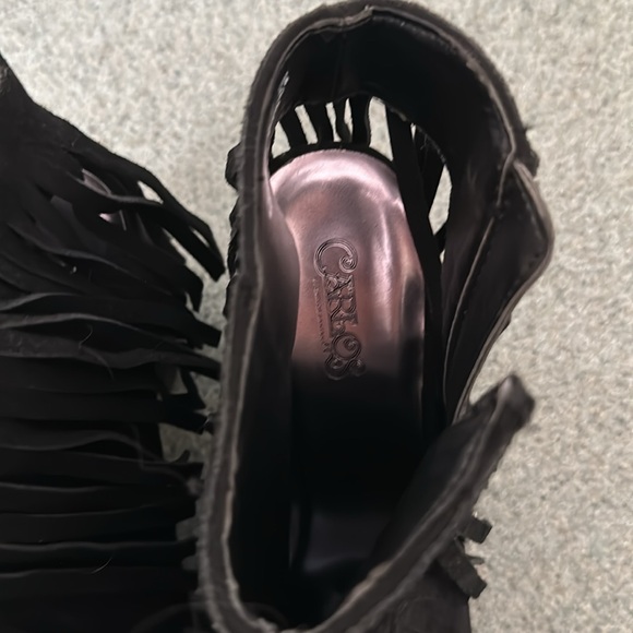 New!! Open toe, chunky heel /w fringe - Picture 2 of 5